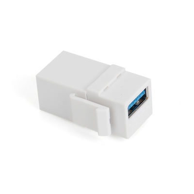 180度USB3.0母母鍍鎳白模塊 轉(zhuǎn)接頭