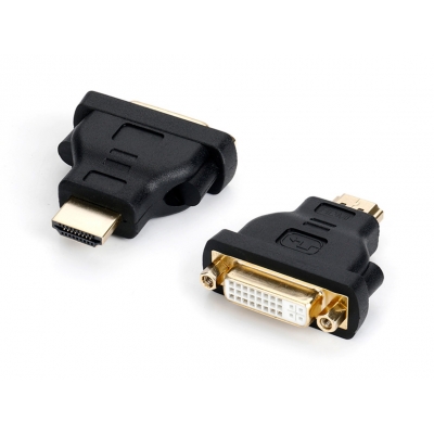HDMI 公頭對DVI 24+0母轉(zhuǎn)接頭，鐵殼鍍金，鎖4.8鍍金螺絲