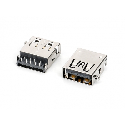 USB 3.0AF正向沉板CH0.35MM PA9T無鹵黑 不銹鋼鍍鎳