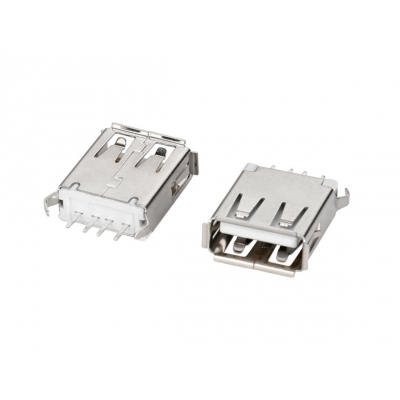 USB 2,0-AF180度15,3白膠加塞全包銅3,0A