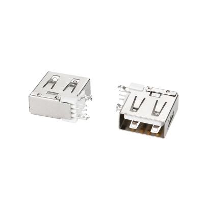 USB 2,0-AF側(cè)插短體14,0彎腳平口銅