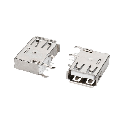 USB 2,0-AF側(cè)插長體白膠卷邊腳距6,8